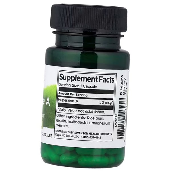 Huperzín A, Huperzine A 50, Swanson 60 kapsúl (72280083)