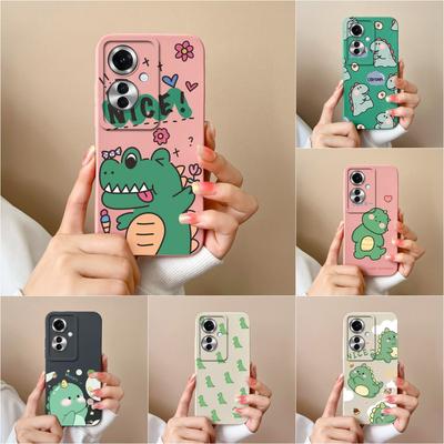 Capa de Celular Para OPPO A59 A2M A1i Realme 12x Capas Padrão Lindo de Dinossauro Desenho Animado Silicone Líquido Proteção da Câmera do Celular Para-choque de Luxo Capas Para OPPO