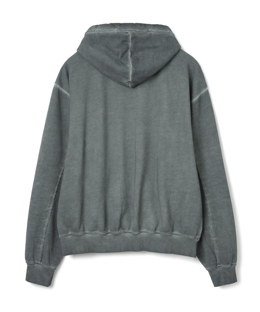 Millo Archive Spread Easy Washed Zip-Up Hoodie [Fade Green]