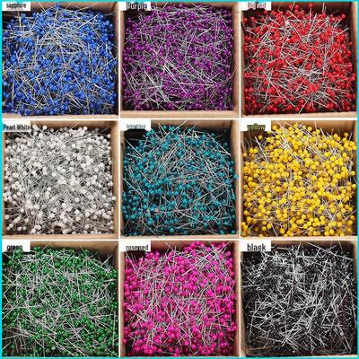 500-Piece Set: Large Cutting Table, Colored Push Pins, Pearl Dressmaker Pins, Clothing Positioning Pins