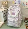 New Sweet Girl Backpack Waterproof Primary School Junior High School Student Schoolbag Printed Bamboo Literary Chinese Style Backpack