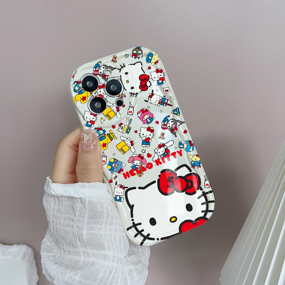 Casing For Iphone 17 16 15 Pro Max 17 Air 14 13 12 Pro Max 11 16e 15 Plus 13 mini XR Sanrio Hello Kitty Bow Bracelet Phone Case