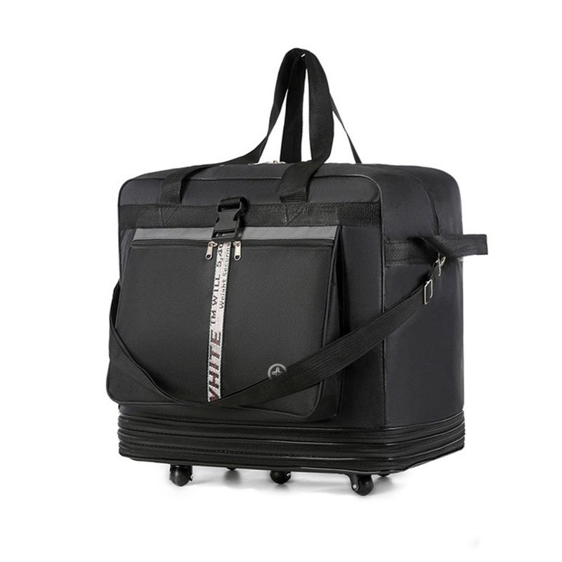 New Fashion Airline-Checked Luggage Large Capacity Folding Travel Bag Universal Wheel Oxford Cloth Luggage Bag