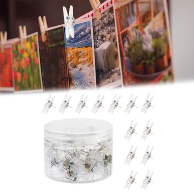Lot de 50/60/80/160 crochets transparents pour punaises, pour panneaux en liège, décoratifs, pour suspension murale