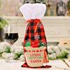 Christmas Plaid Stylish Wine Bottle Wraps In Eyecatching Red Black And Variants White