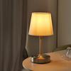 Kabellose LED Metall Tischlampe USB Wiederaufladbar Touch Control Tragbar Stoffschirm Schreibtischlampe Nachtlicht für Schlafzimmer Bar Balkon