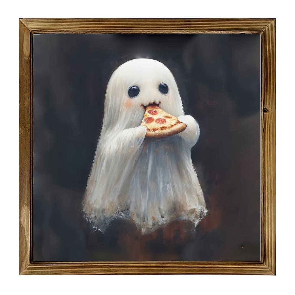 Halloween Decorations Wooden Wall Decorations Pizza Halloween Cute Decorations