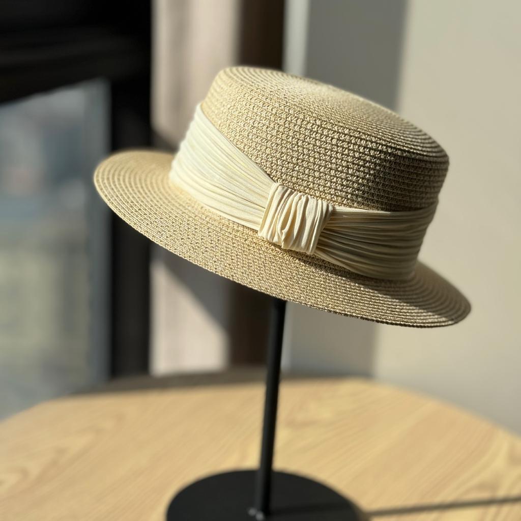 Summer Straw Hat Retro Top Hat Ladies Shade Beach Hat Jazz Hat