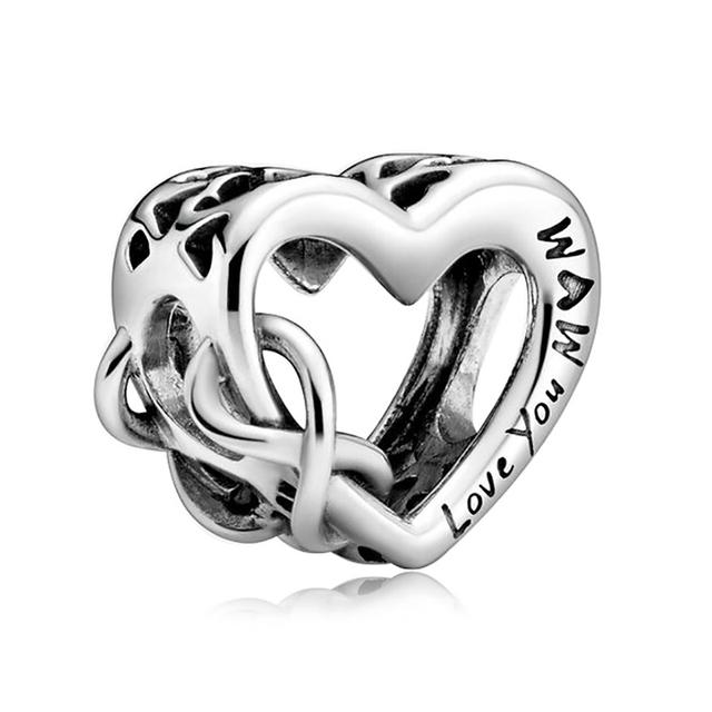 New 1pc Family Girl Boy Mom Dad Grandmother Bead Charm Fit European Charm Bracelets Jewelry Making Accessories