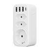 7 in 1 Mehrfachsteckdose 3-fach Adapter 3 USB-Schnittstellen 1 Typ-C-Schnittstelle EU DE Konversion