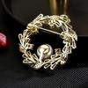 Pearl Brooch Women's High-end Silk Scarf Buckle Corsage Pin Annual Trend Niche Design Sense Decorative Accessories