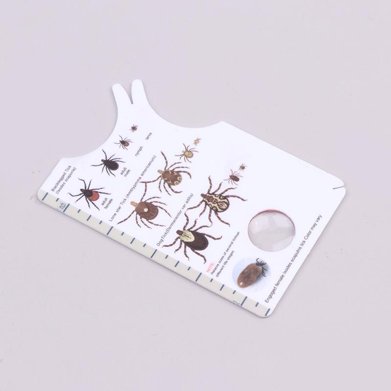 Zeckenkarte Mit Lupe Ermöglicht Einfaches Entfernen Von Zecken Zeckenentferner Für Hunde Und Katzen Mit Praktischer Taschengröße 8,2X5,5Cm