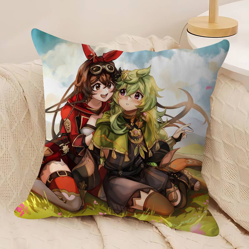 Collei Genshin Impact Cushion Cover 30x50 Polyester Sofa Cushions Decorative Throw Pillows Home Decoration Pillowcover