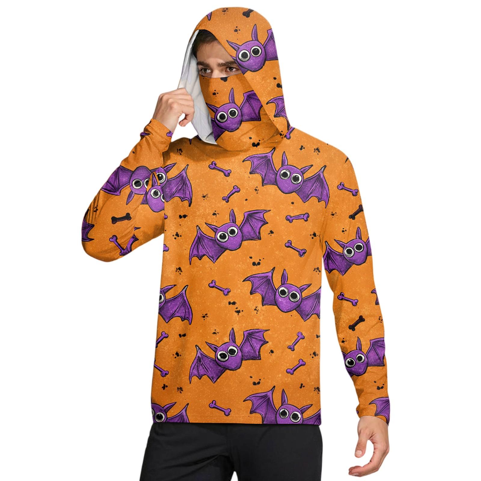 

Мужская рубашка с защитой от солнца UPF50+, быстросохнущая рубашка с длинным рукавом, рубашка для бега, тренировок, рыбалки M фиолетовый