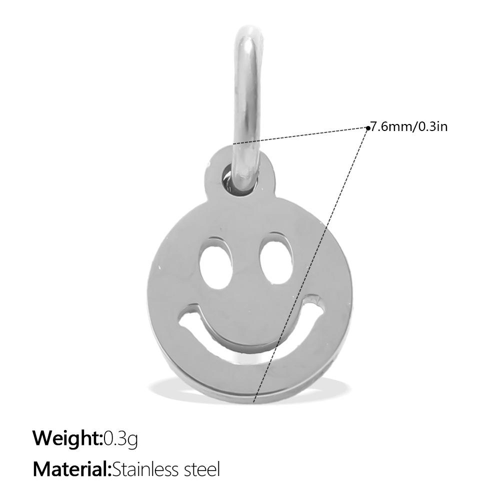 Vintage Fashion Diy Smiley Face Love Coconut Tree Pendant Stainless Steel Gold-Plated Various Jewelry Accessories