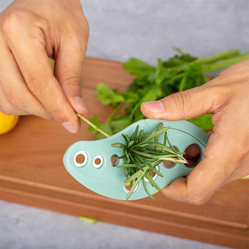 Kräuterentferner Werkzeug 9 Löcher mit Kräuterschneider, Kräuterentferner Schneidewerkzeug, Küchenkräuter Blätter entfernen Kräuterblatt Schäler