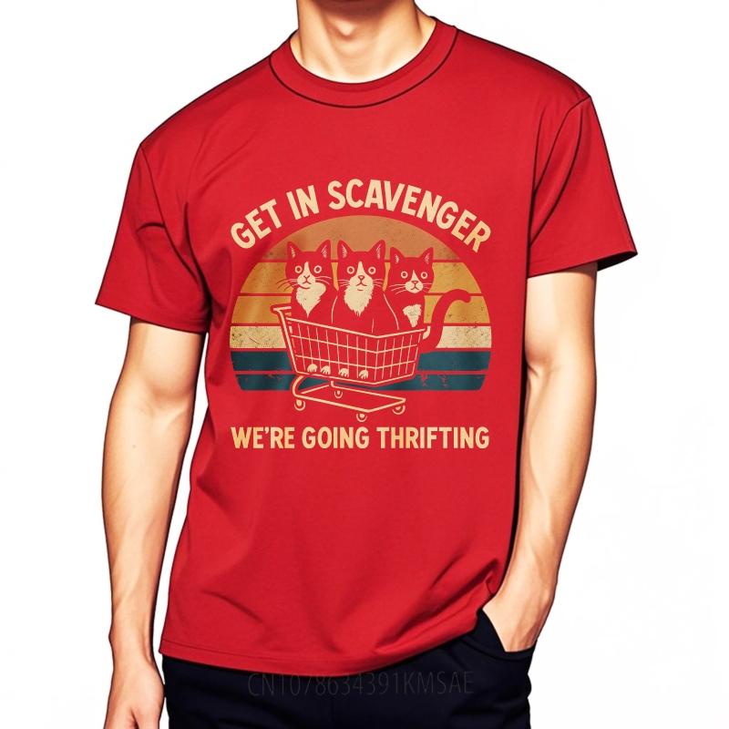 Oversized Summer For Him T Shirt Get In Scavenger Were Going Thrifting Short Sleeve Rock O Neck Tshirt Relaxed Fit Tshirt S