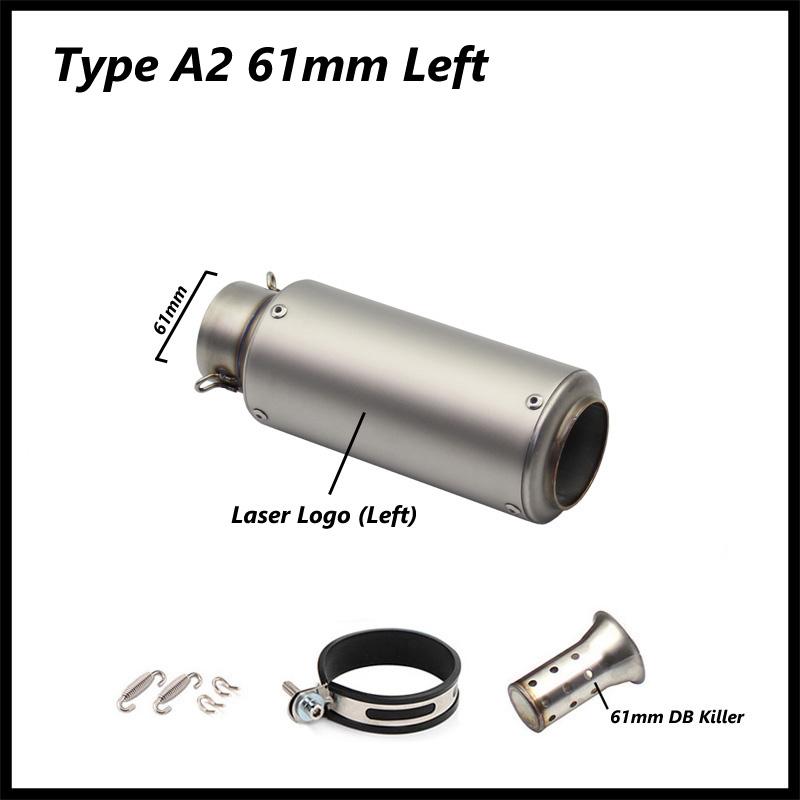 51mm 61mm Motorcycle Exhaust Pipe Muffler DB Killer Left Right Side Universal for ER6N SV650 CRF230 Z800 R1 CB650F CB1000R MT07