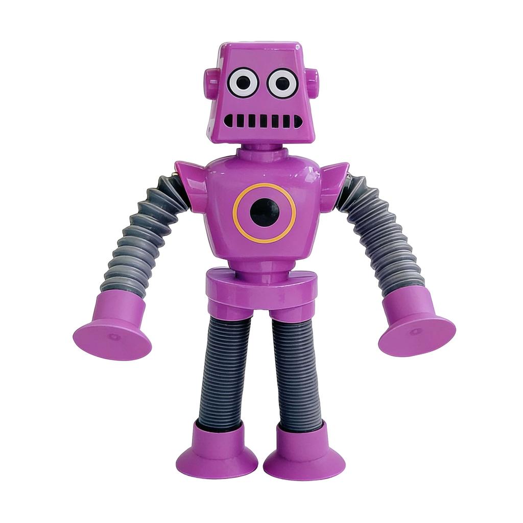 Flexible Robot Toy with Movable Arms and Legs Adjustable Joints Durable Plastic Construction Interactive Design for Creative Play and Display