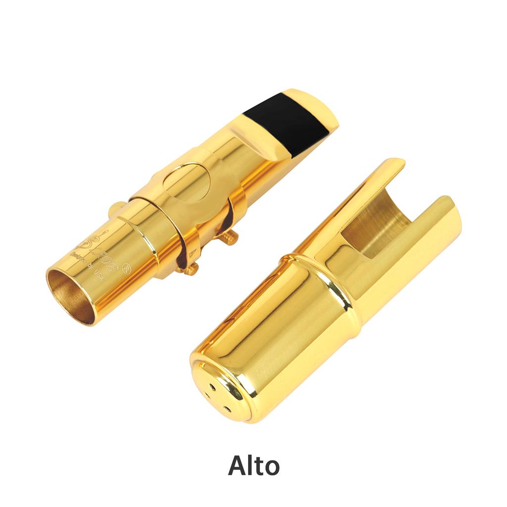 5C Saxophone Mouthpiece Brass for Alto/Tenor/Soprano - Professional & Beginner Metal Mouthpiece with Cap & Ligature