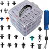 635PCS Automotive Plastic Fastener Kit for Door Trim Panel Bumper Fender Grille Radiator Cover Retainer 45 Tool Trim Removal Set