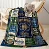 Vintage 100th Birthday Celebration Blanket Comfortable Suitable for Office Chair Picnics All-Season Use Stylish Decor