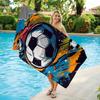 Football Beach Towel Quick Dry Microfiber Soccer Print Towel for Sports Gym Camping