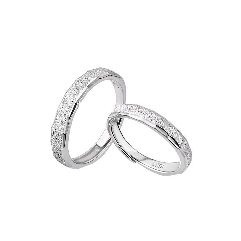 S925 Silver Galaxy Couple Rings: Open Index Finger Design for Long-Distance Relationships, Men & Women