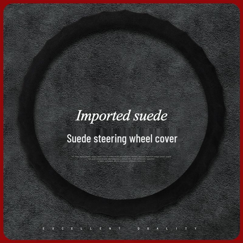 

Hongqi H5 Suede Steering Wheel Cover for H9/HS5/HS7/H7/HS3/H5 with Carbon Fiber Handle Standard