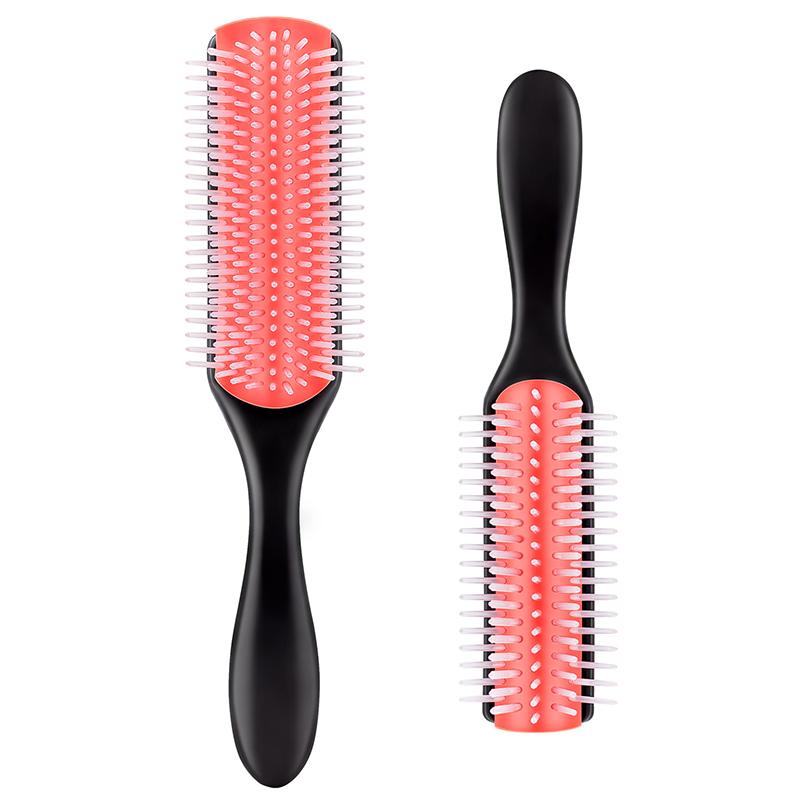 9-Rows Detangling Hair Brush Detangler Hairbrush Scalp Massager Straight Curly Wet Diy Hair Comb Brush