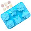 Baby Feet Shaped 6 Cavities 3D Cake Mould Pudding Candy Mold Soaps Supplies Silicone Soap Mold