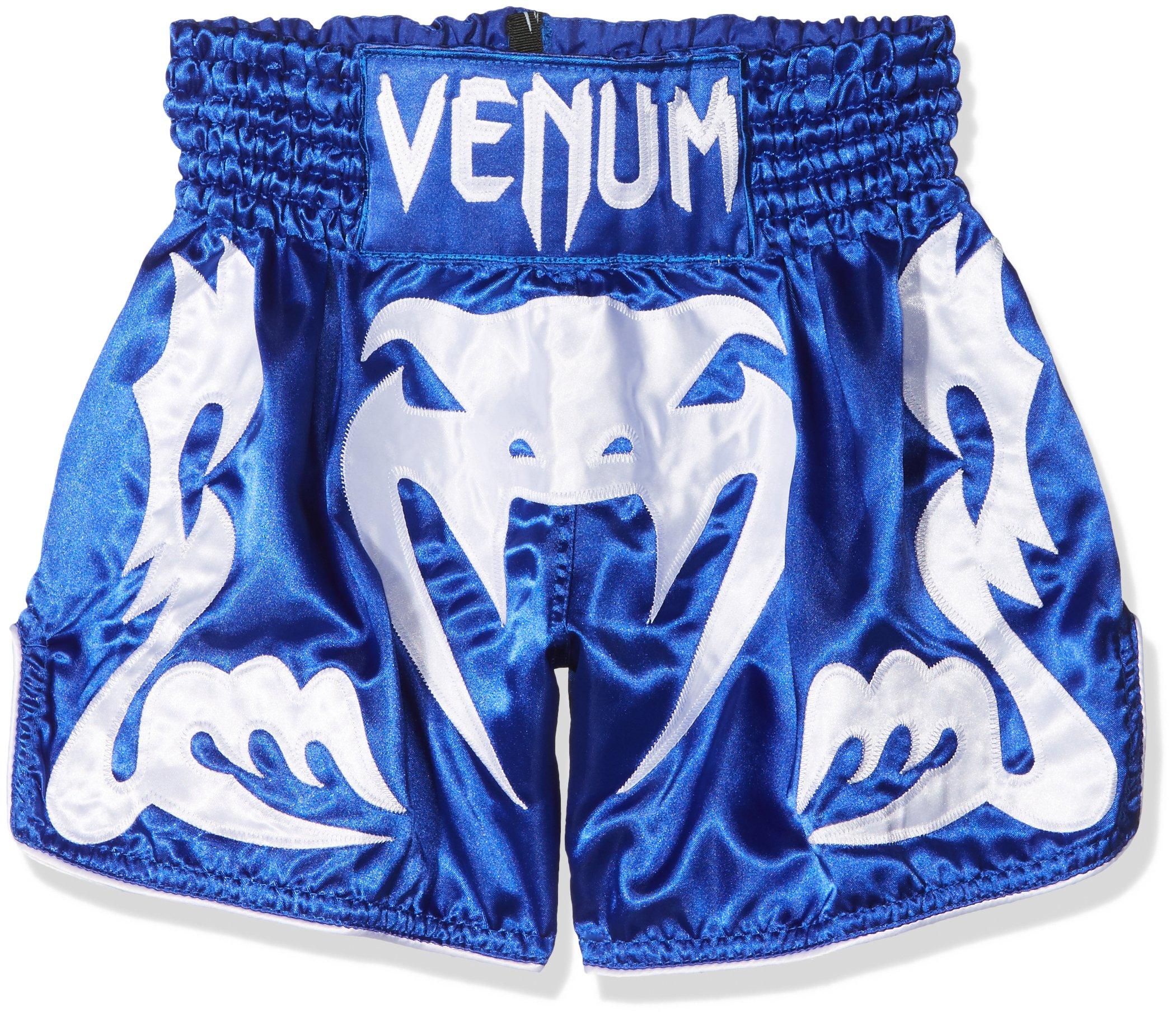 

VENUM Muay Thai Bangkok Inferno Shorts, (Blue/White) (M)
