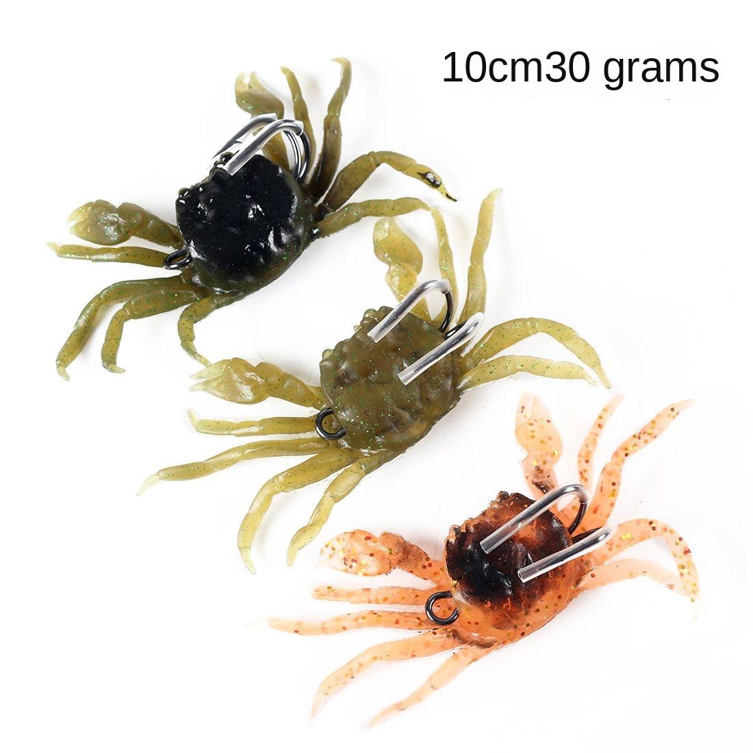 

Crab fake bait Luya bait 3D simulation with hook crab 10cm 30g freshwater sea bass fishing specializes in cocked mouth