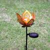 Lotus Shaped Solar Powered Lamp Hollow Out Design Garden Decoration Lamp Street Lamp  Garden Use