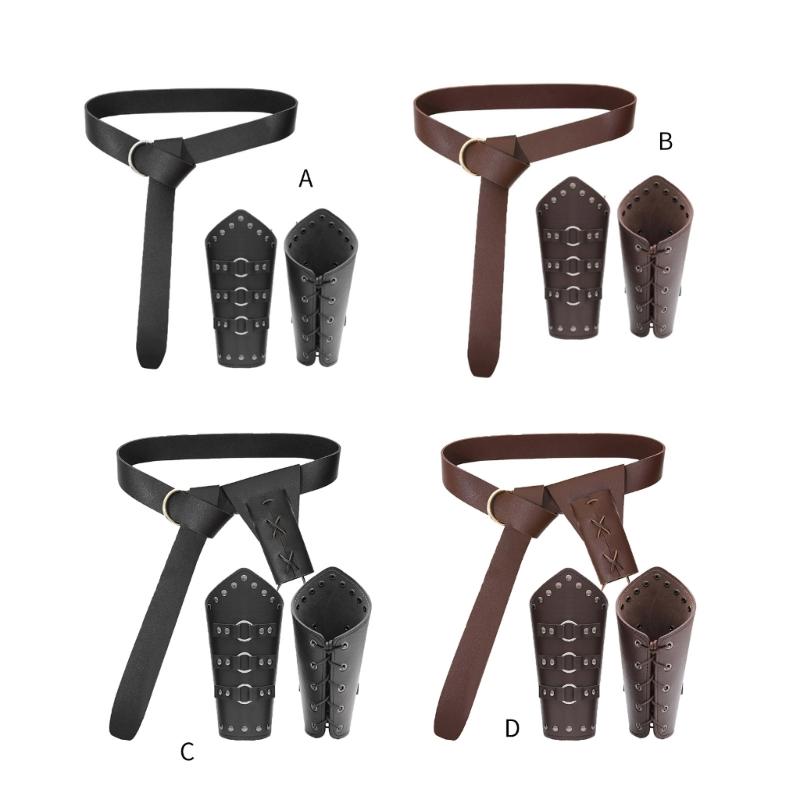3/4Pcs Medieval Knight Costume Halloween Knight Pirate Cosplay Costume Props Renaissance Costume Accessories Props