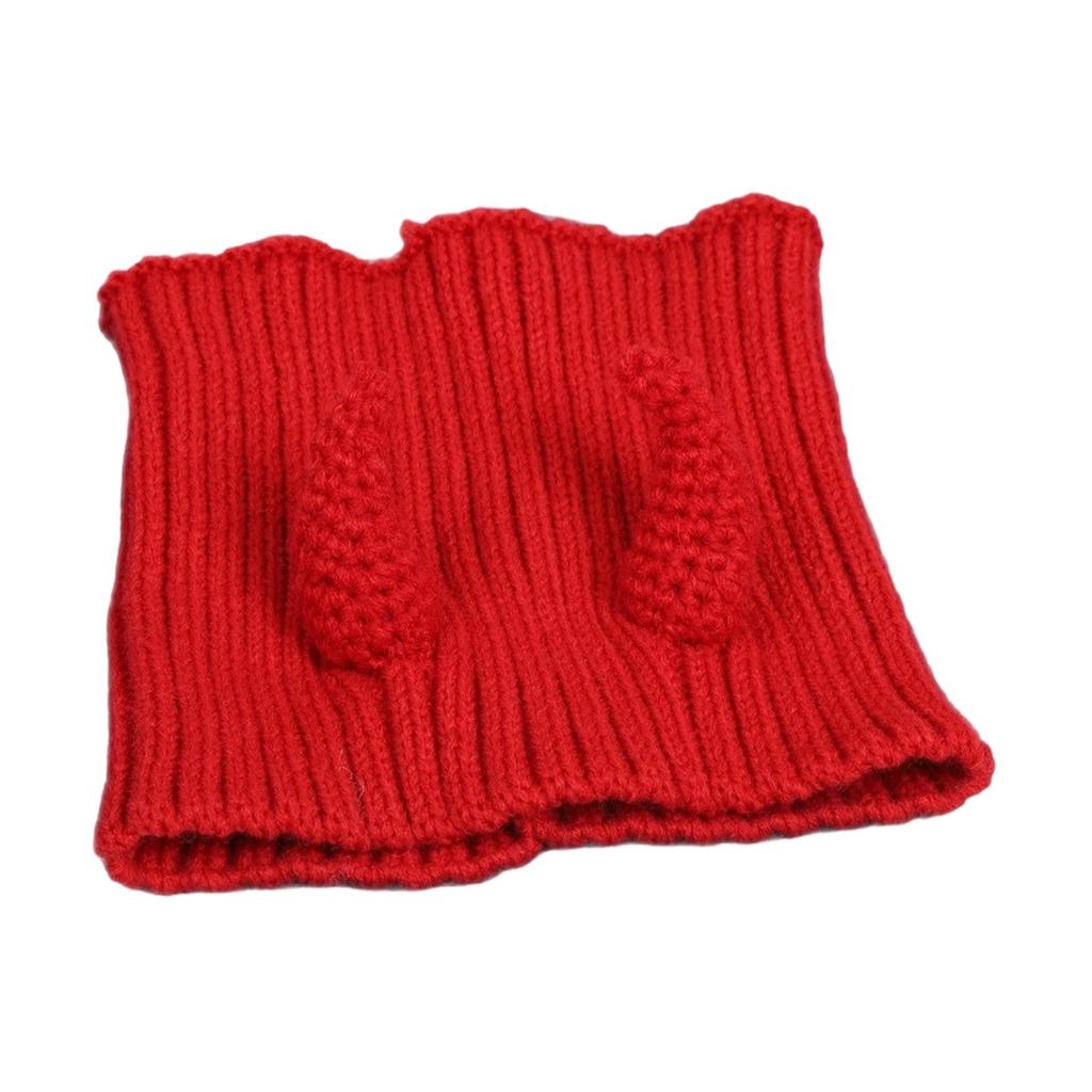 Windproof Knitted Hat for Dogs Winter Warm Yarn Head Wrap Pet Accessory for Walking Large Small Breeds