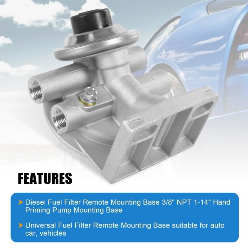 Hand Pump Fuel Filter Base Assembly for R45T R60T R90T Filters, Metal Bracket Base for Marine Service Tasks and Repair