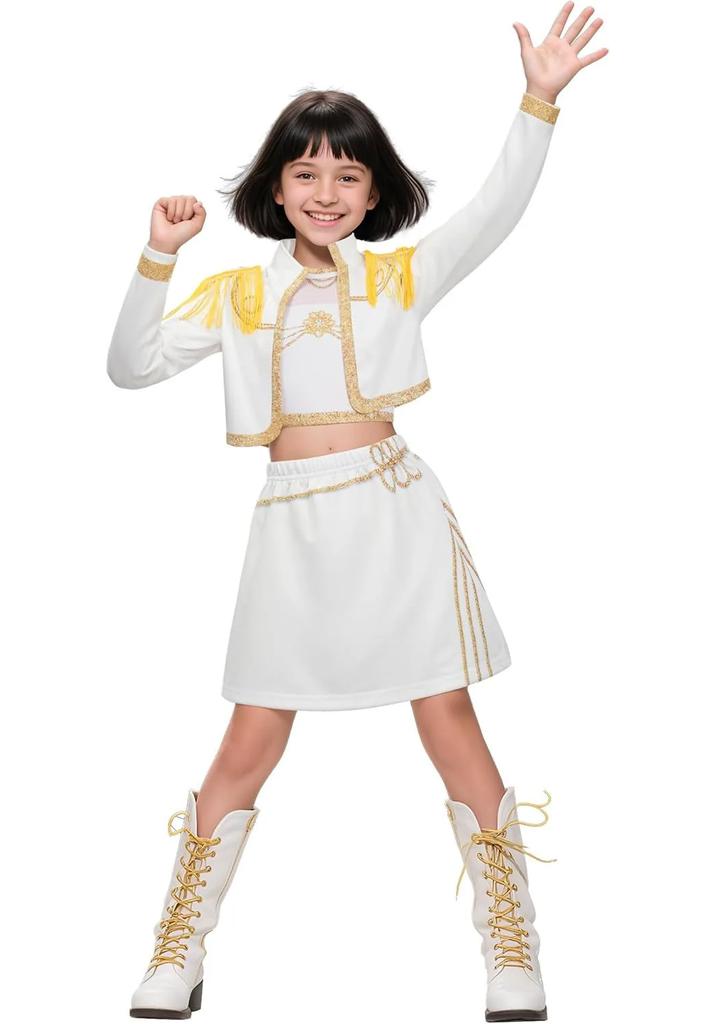 2025halloweenCostume de Cosplay chasseur de démons, Rumi Zoey Mira, Style filles, vêtements de spectacle sur scène pour