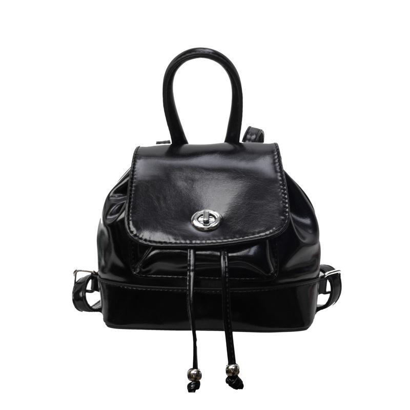 Solid Color Texture Portable Small Backpack Bag Women's New Fashion Casual Backpack Small Bag