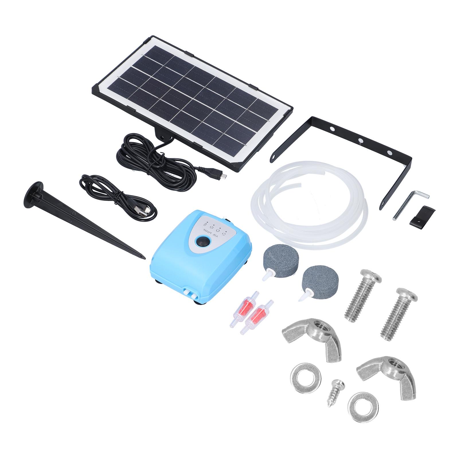 

Кисневий аератор на сонячній батареї Кисень для води Низький рівень шуму Повітряний насос Аератор для ставка AP008 3.5W 3.04.25V