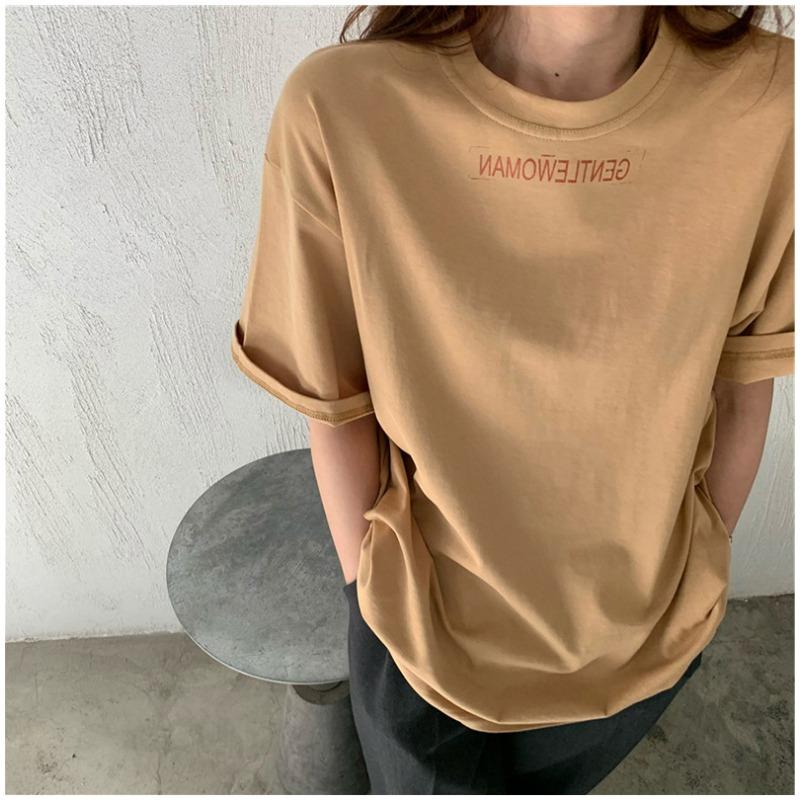 

Новая летняя футболка с короткими рукавами для женщин, свободный и универсальный студенческий белый топ 2XL