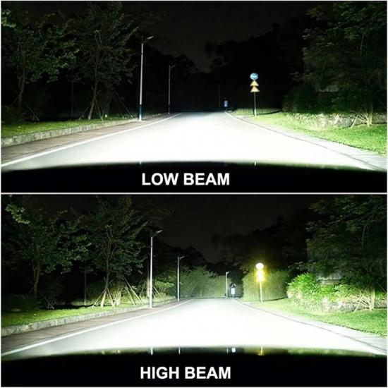 2PC Y7 Automotive LED Headlamps H4 Lens Super Bright Tangent Focusing High and Low Range Integrated LED Automotive Headlamps