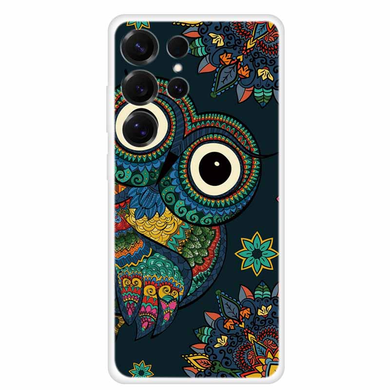 Capa For Samsung Galaxy S26 Ultra Phone Case Clear Soft TPU Silicone Cover for S 26 Ultra Transparent Funda Cartoon Painted Para
