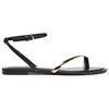 Zara Pu Vintage Open Toe Detail Flat Sandals Women sandals Black 1620610800
