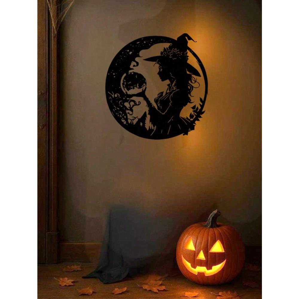 Vintage Metal Gothic Witch Wall Art Decor for Home Living Room Bedroom