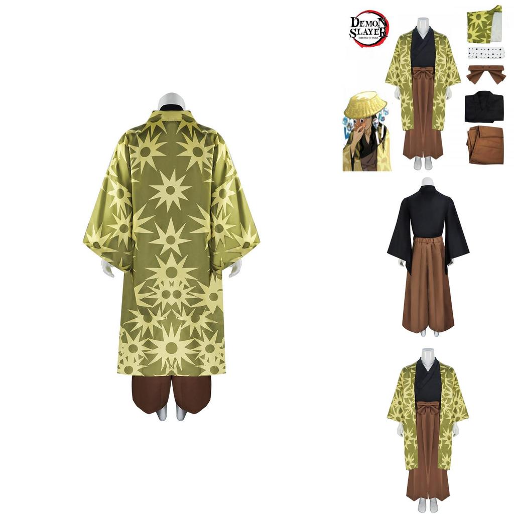 Costume Cosplay in Acciaio Tetsuro di Demon Slayer con Tessuto in Poliestere per Role Play Anime