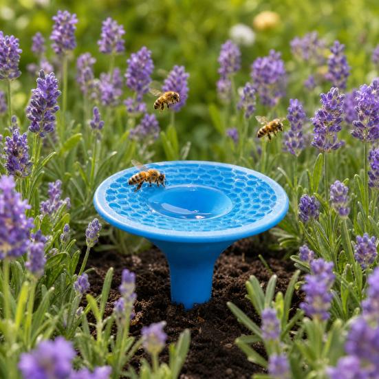 3D Printed Bee Watering Station for Butterfly Garden Cups Bath, Bee Feeders for Thirsty Pollinators, Outdoor Garden Yard Stakes Decor