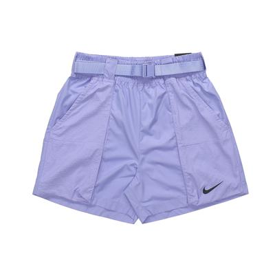 Sportswear Swoosh Woven Belted Polyester Summer Shorts Women Bottoms Light-Thistle-Purple CJ3808-569