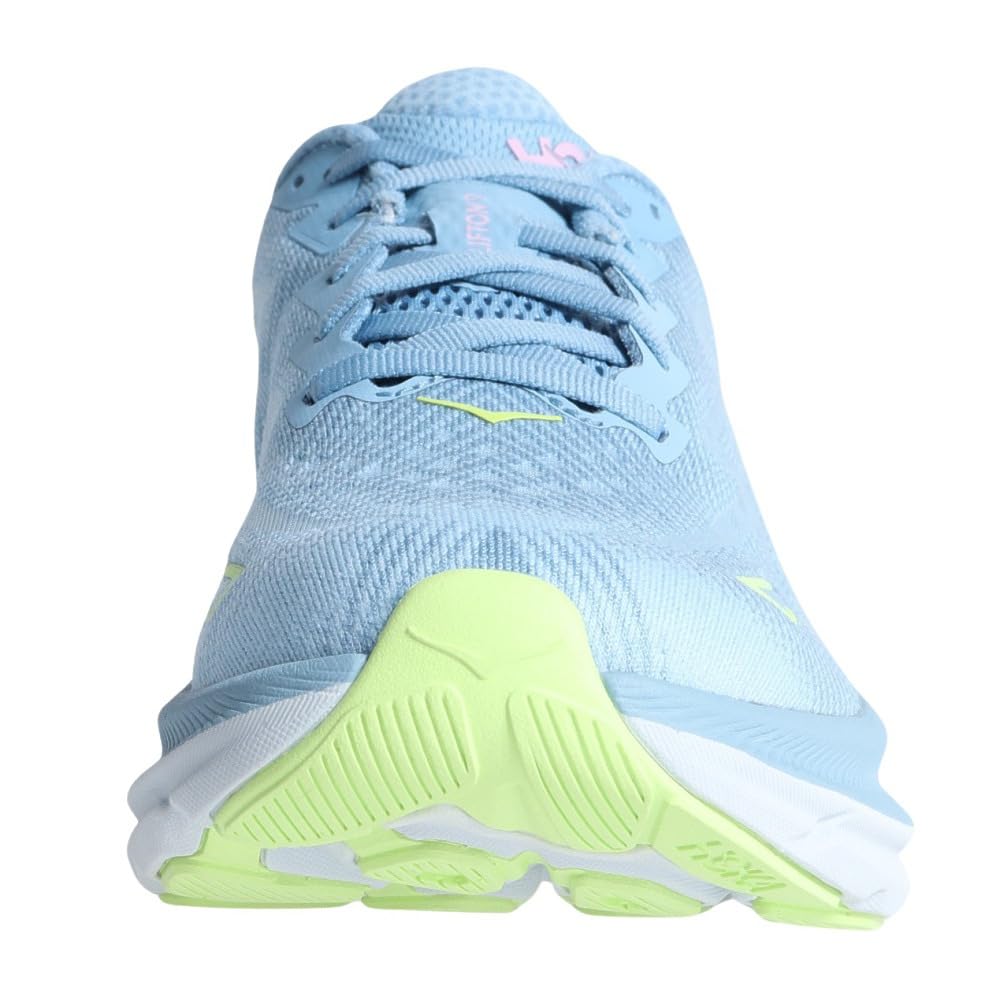 HOKA ONE ONE Clifton 9 Bred Løpestørrelse Lyseblå og Rosa Damesko, 23.0,