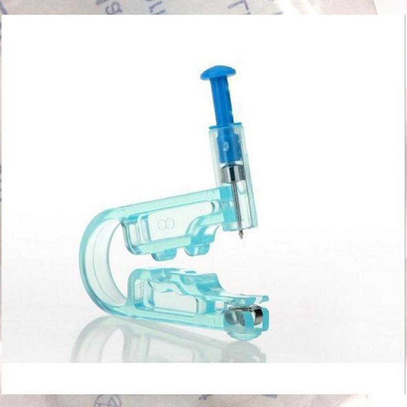 Versatile Ear Piercing Gun And Asepsis Tool Kit With Disposable Needle And Stylish Gem Stud Earring